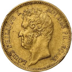 Zlatá mince 20 Frank Francie Louis Philippe I. různé roky (1830-1848)