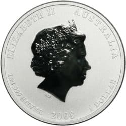 Stříbrná mince 1 Oz Lunar Series II Year of the Mouse 2008