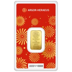 Zlatý slitek 5 g Argor Heraeus Lunar Series III Year of the Snake 2025