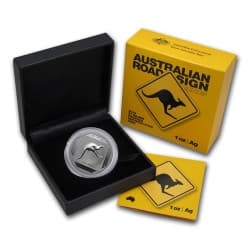 Stříbrná mince 1 Oz Australian Road Sign Series Kangaroo 2013