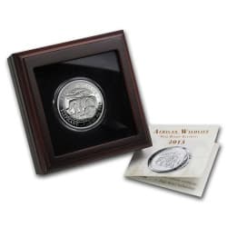 Stříbrná mince 1 Oz African Wildlife Elephant 2013 High Relief + Proof