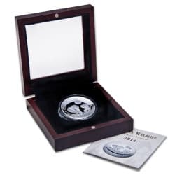 Stříbrná mince 1 Oz African Wildlife Elephant 2014 High Relief + Proof