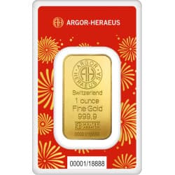 Zlatý slitek 1 Oz Argor Heraeus Lunar Series III Year of the Snake 2025