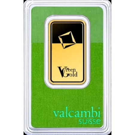 Zlatý slitek 1 g Valcambi green gold