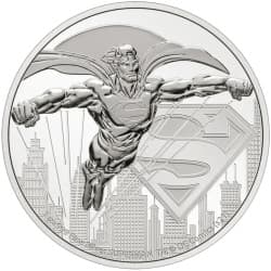 Stříbrná mince 1 Oz Superman Metropolis 2021 Niue