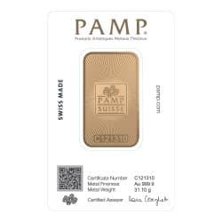 Zlatý slitek 1 Oz PAMP Black