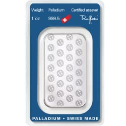 Palladiový slitek 1 Oz  Argor Heraeus