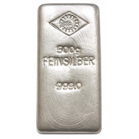 Stříbrný slitek 500 g Ogussa