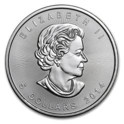 Stříbrná mince 1 Oz Maple Leaf 2014