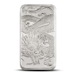 Stříbrná mince ve tvaru slitku 1 Oz Rectangular Dragon 2022