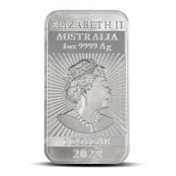 Stříbrná mince ve tvaru slitku 1 Oz Rectangular Dragon 2022