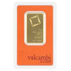 Zlatý slitek 1 Oz Valcambi