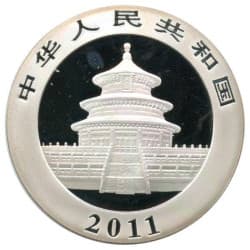 Stříbrná mince 1 Oz China Panda 2011