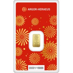 Zlatý slitek 1 g Argor Heraeus Lunar Series III Year of the Snake 2025