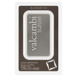 Palladiový slitek 100 g Valcambi