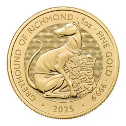 Zlatá mince 1 Oz The Tudor Beasts Greyhound of Richmond 2025