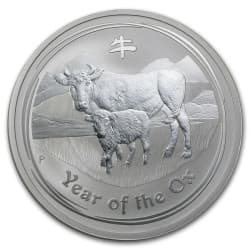 Stříbrná mince 2 Oz Lunar Series II Year of the Ox 2009