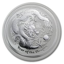 Stříbrná mince 2 Oz Lunar Series II Year of the Dragon 2012