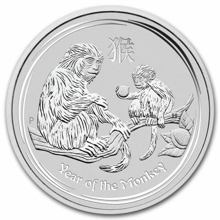 Stříbrná mince 2 Oz Lunar Series II Year of the Monkey 2016