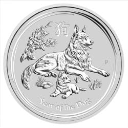 Stříbrná mince 2 Oz Lunar Series II Year of the Dog 2018