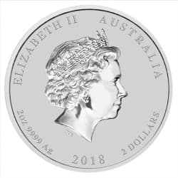 Stříbrná mince 2 Oz Lunar Series II Year of the Dog 2018