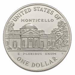 Stříbrná mince 1 Dollar Birth of Thomas Jefferson - 1993 Proof