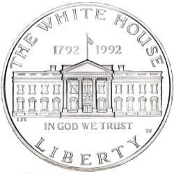 Stříbrná mince 1 Dollar White House Bicentenary -1992 Proof