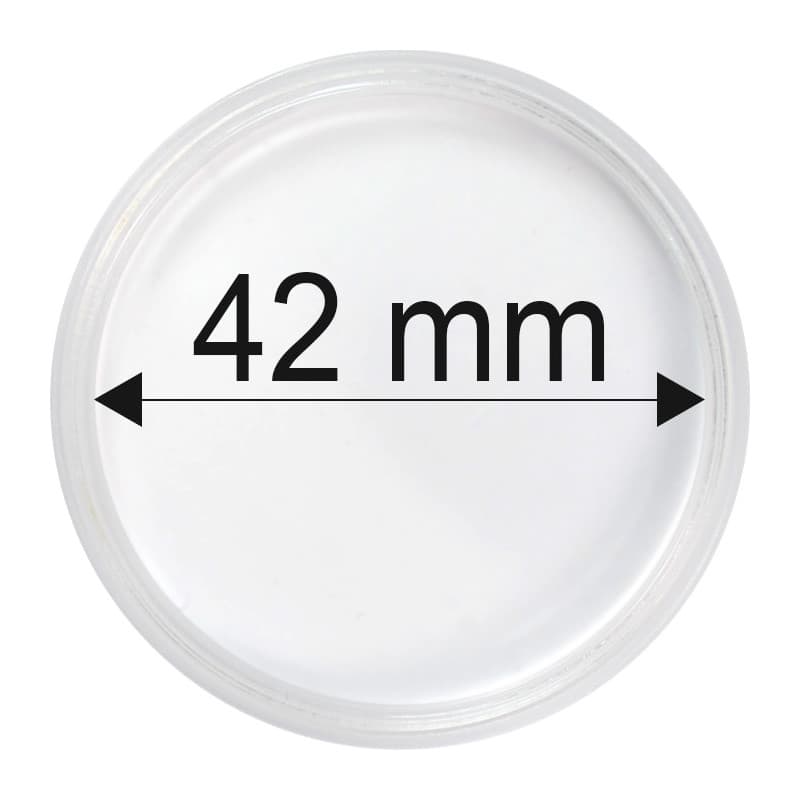 Plastová kapsle na minci 42 mm