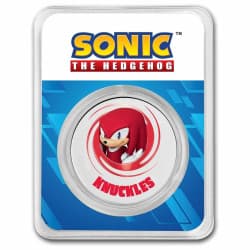 Stříbrná mince 1 Oz Sonic the Hedgehog Knuckles Kolorováno