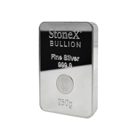 Stříbrná mince ve tvaru slitku 250 g Stonex