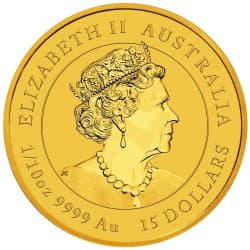 Zlatá mince 1/10 Oz Lunar Series III Year of the Tiger 2022