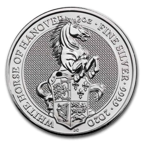 Stříbrná mince 2 Oz The Queens Beasts White Horse of Hanover 2020