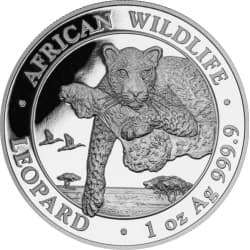 Stříbrná mince 1 Oz African Wildlife Leopard 2020