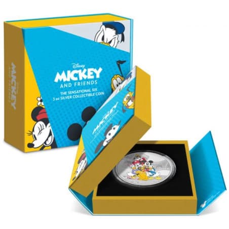Stříbrná mince 3 Oz Disney Mickey a přátelé Senzační šestka 2023