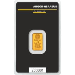 Zlatý slitek 2 g Argor Heraeus Kinebar