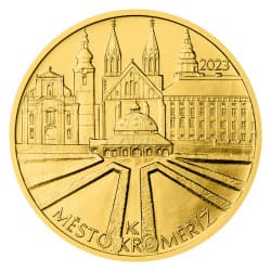 Zlatá mince 1/2 Oz 5000 Kč  Městská památková rezervace  Kroměříž 2023 BK
