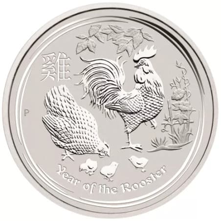 Stříbrná mince 1/2 Oz Lunar Series II Year of the Rooster 2017