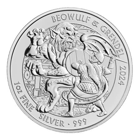 Stříbrná mince 1 Oz Mýty a legendy - Beowulf & Grendel 2024