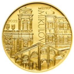 Zlatá mince 1/2 Oz 5000 Kč Městská památková rezervace Mikulov 2022 Proof