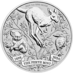 Stříbrná mince 1 Oz 125. výročí Perth Mint 2024