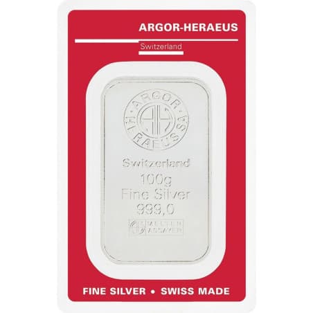 Stříbrný slitek 100 g Argor Heraeus