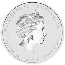 Stříbrná mince 1 Kg Lunar Series II Year of the Rooster 2017