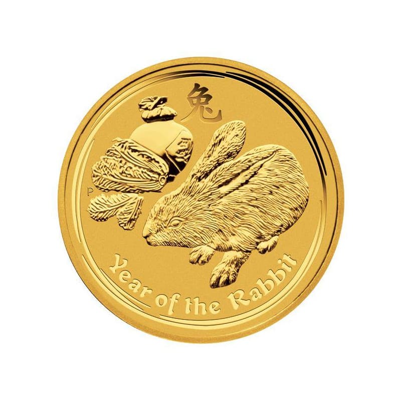 Zlatá mince 1/4 Oz Lunar Series II Year of the Rabbit 2011