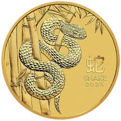 Zlatá mince 2 Oz Lunar Series III Year of the Snake 2025