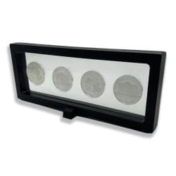 Rámeček na minci 3D box 230 mm černá + obdélníkový stojánek