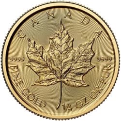 Zlatá mince 1/4 Oz Maple Leaf 2025