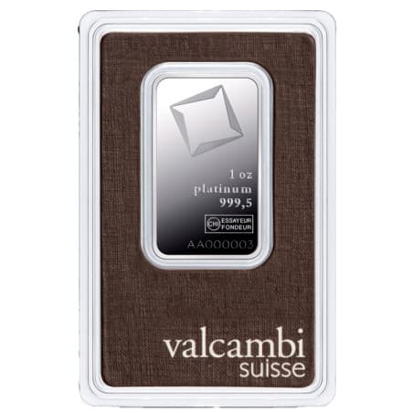 Platinový slitek 1 Oz Valcambi