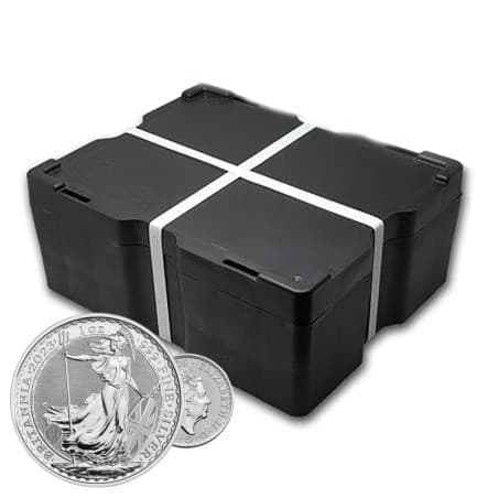 Box 500 x stříbrná mince 1 Oz Britannia