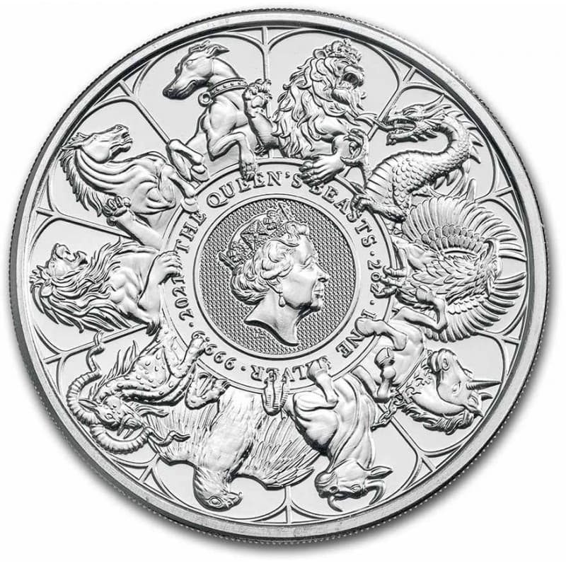 Stříbrná mince 2 Oz The Queens Beasts Completer 2021