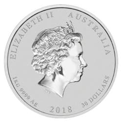 Stříbrná mince 1 Kg Lunar Series II Year of the Dog 2018